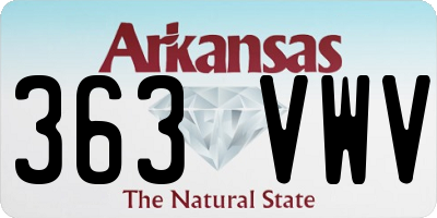 AR license plate 363VWV