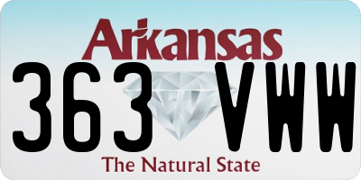 AR license plate 363VWW