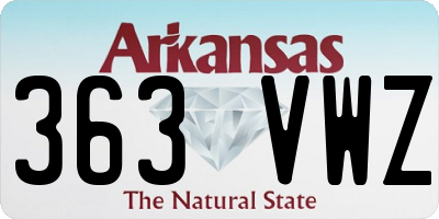 AR license plate 363VWZ