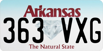 AR license plate 363VXG