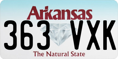 AR license plate 363VXK