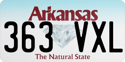 AR license plate 363VXL