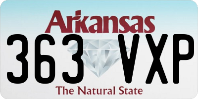 AR license plate 363VXP