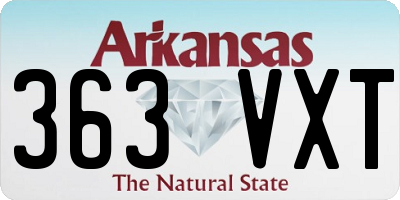 AR license plate 363VXT