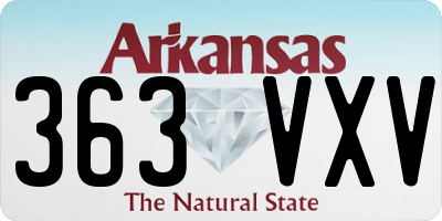 AR license plate 363VXV