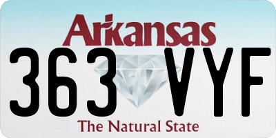 AR license plate 363VYF