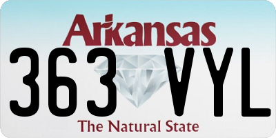 AR license plate 363VYL
