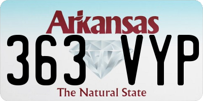 AR license plate 363VYP