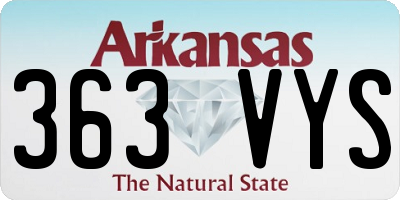 AR license plate 363VYS