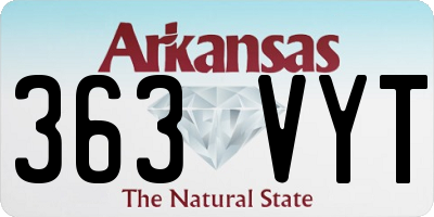 AR license plate 363VYT