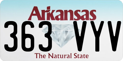 AR license plate 363VYV