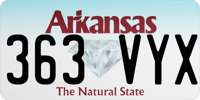 AR license plate 363VYX
