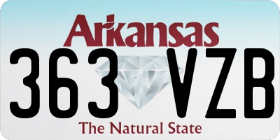 AR license plate 363VZB