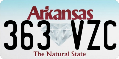 AR license plate 363VZC