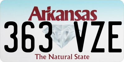 AR license plate 363VZE