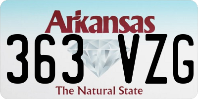 AR license plate 363VZG
