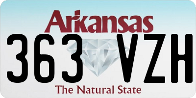AR license plate 363VZH
