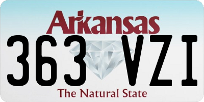 AR license plate 363VZI