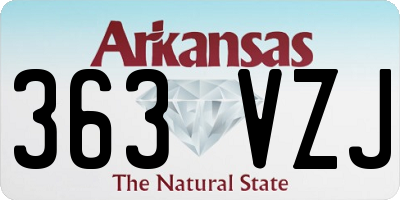 AR license plate 363VZJ