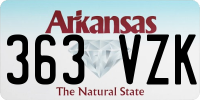 AR license plate 363VZK