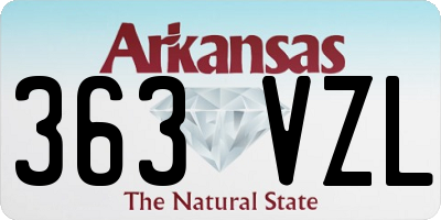 AR license plate 363VZL
