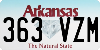 AR license plate 363VZM