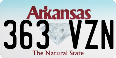 AR license plate 363VZN