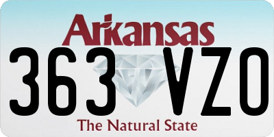 AR license plate 363VZO