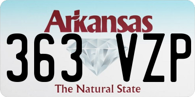AR license plate 363VZP