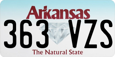 AR license plate 363VZS