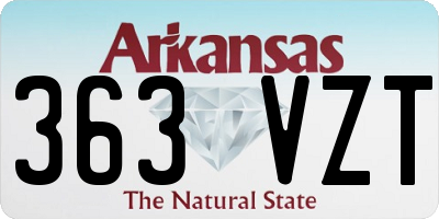 AR license plate 363VZT