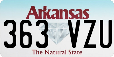 AR license plate 363VZU