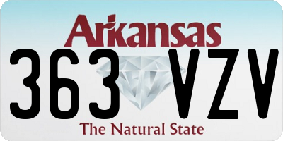 AR license plate 363VZV