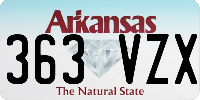 AR license plate 363VZX