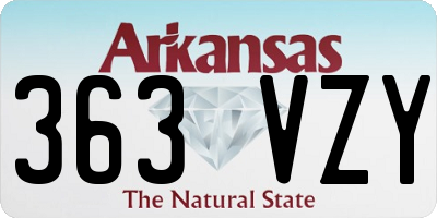 AR license plate 363VZY