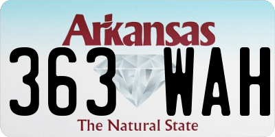 AR license plate 363WAH