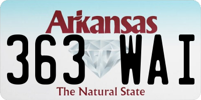 AR license plate 363WAI