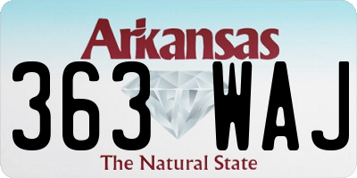 AR license plate 363WAJ