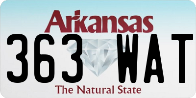 AR license plate 363WAT