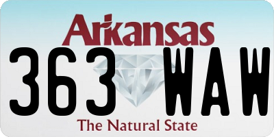 AR license plate 363WAW