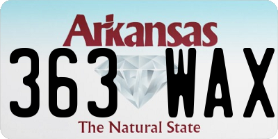 AR license plate 363WAX