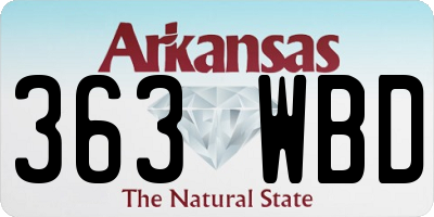 AR license plate 363WBD