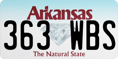 AR license plate 363WBS