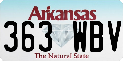AR license plate 363WBV