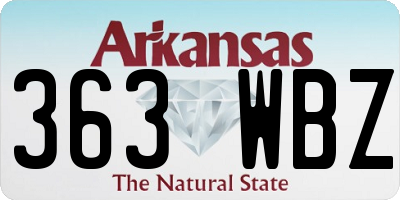AR license plate 363WBZ