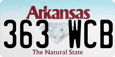 AR license plate 363WCB