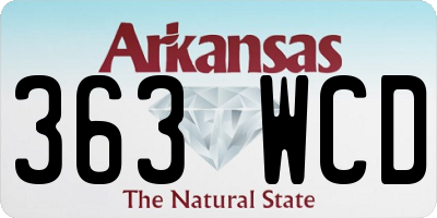AR license plate 363WCD