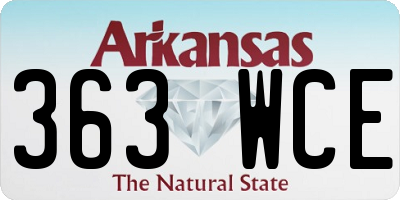 AR license plate 363WCE