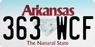 AR license plate 363WCF