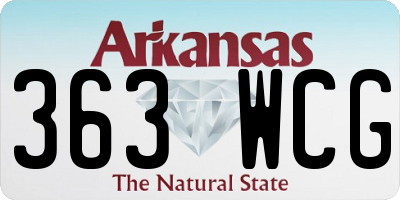 AR license plate 363WCG